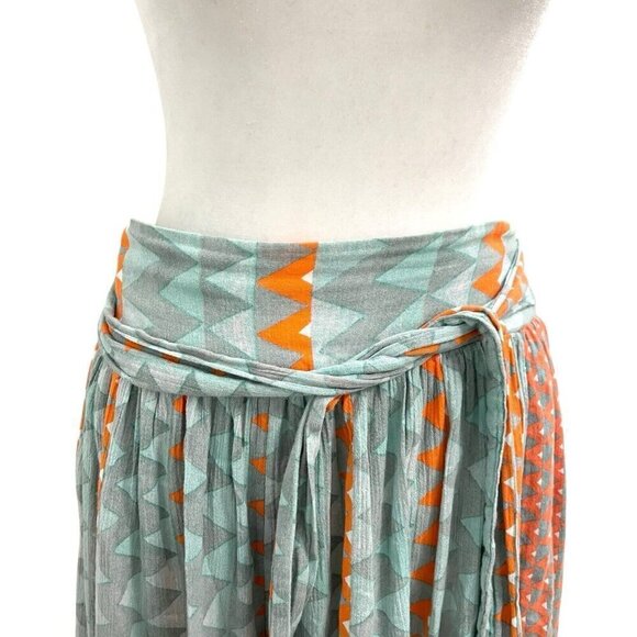 Anthropologie Feather Bone Boho Wide Leg Gaucho Culotte Pant Colorful size Small - Picture 3 of 9